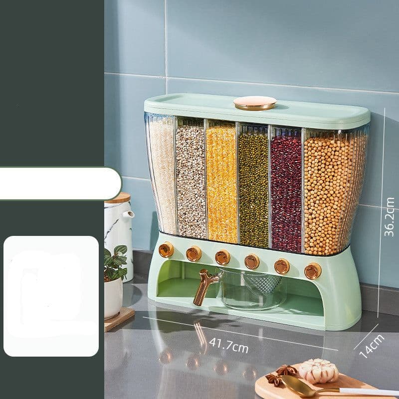 image-Kitchen Grains Separate Storage Box Compartment