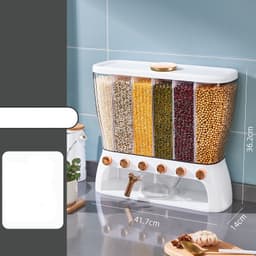 image-Kitchen Grains Separate Storage Box Compartment