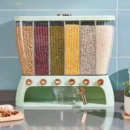 image-Kitchen Grains Separate Storage Box Compartment