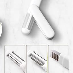 image-3 In 1 Multifunctional Rotary Paring Knife 360 Rotating Stainless Steel Peeler And Grater Kitchen Gadgets Tools