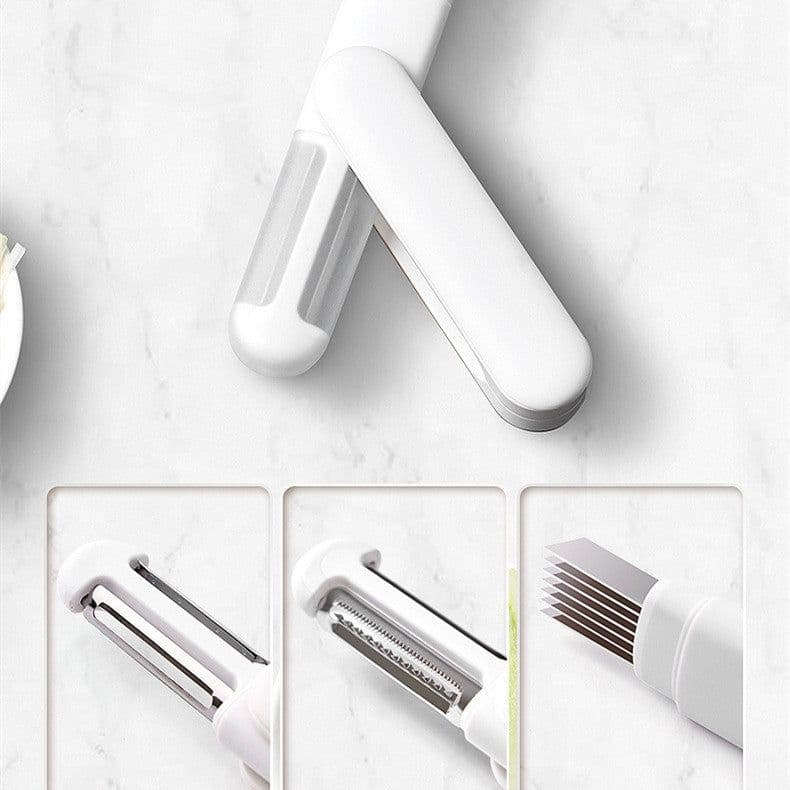 image-3 In 1 Multifunctional Rotary Paring Knife 360 Rotating Stainless Steel Peeler And Grater Kitchen Gadgets Tools
