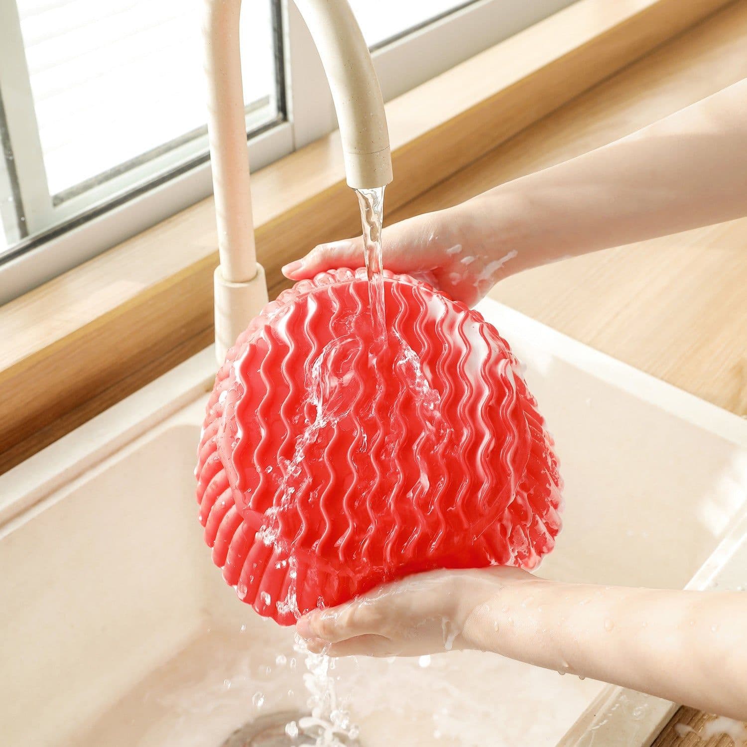image-Silicone Basket Pot Tray Airfryer Liner For Air Fryer Reusable Container Accessories Pan Baking Mold Canister Shape Protector