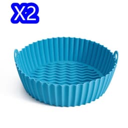 image-Silicone Basket Pot Tray Airfryer Liner For Air Fryer Reusable Container Accessories Pan Baking Mold Canister Shape Protector