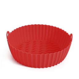 image-Silicone Basket Pot Tray Airfryer Liner For Air Fryer Reusable Container Accessories Pan Baking Mold Canister Shape Protector