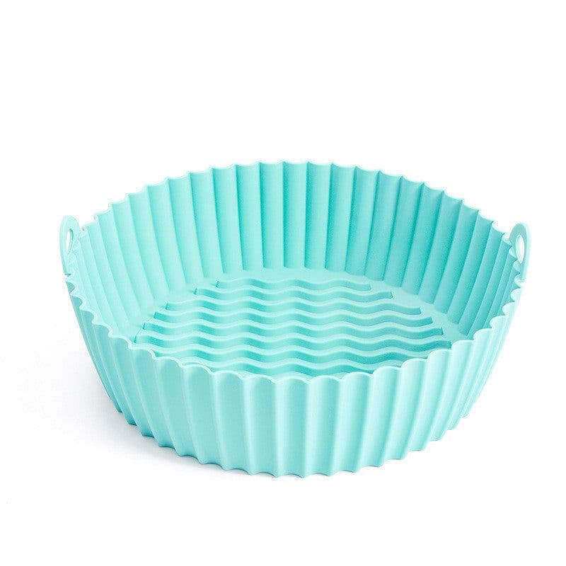 image-Silicone Basket Pot Tray Airfryer Liner For Air Fryer Reusable Container Accessories Pan Baking Mold Canister Shape Protector