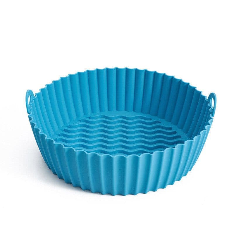 image-Silicone Basket Pot Tray Airfryer Liner For Air Fryer Reusable Container Accessories Pan Baking Mold Canister Shape Protector