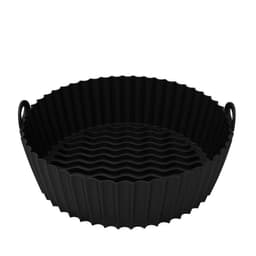 image-Silicone Basket Pot Tray Airfryer Liner For Air Fryer Reusable Container Accessories Pan Baking Mold Canister Shape Protector