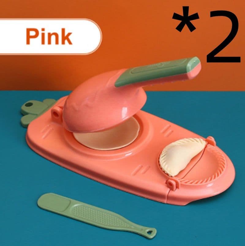 image-New 2 In 1 Kitchen Dumpling Making Tool Baking Pastry Manual Artifact For Pressing Dumpling Skin Wrapper Mould Dough Press Maker