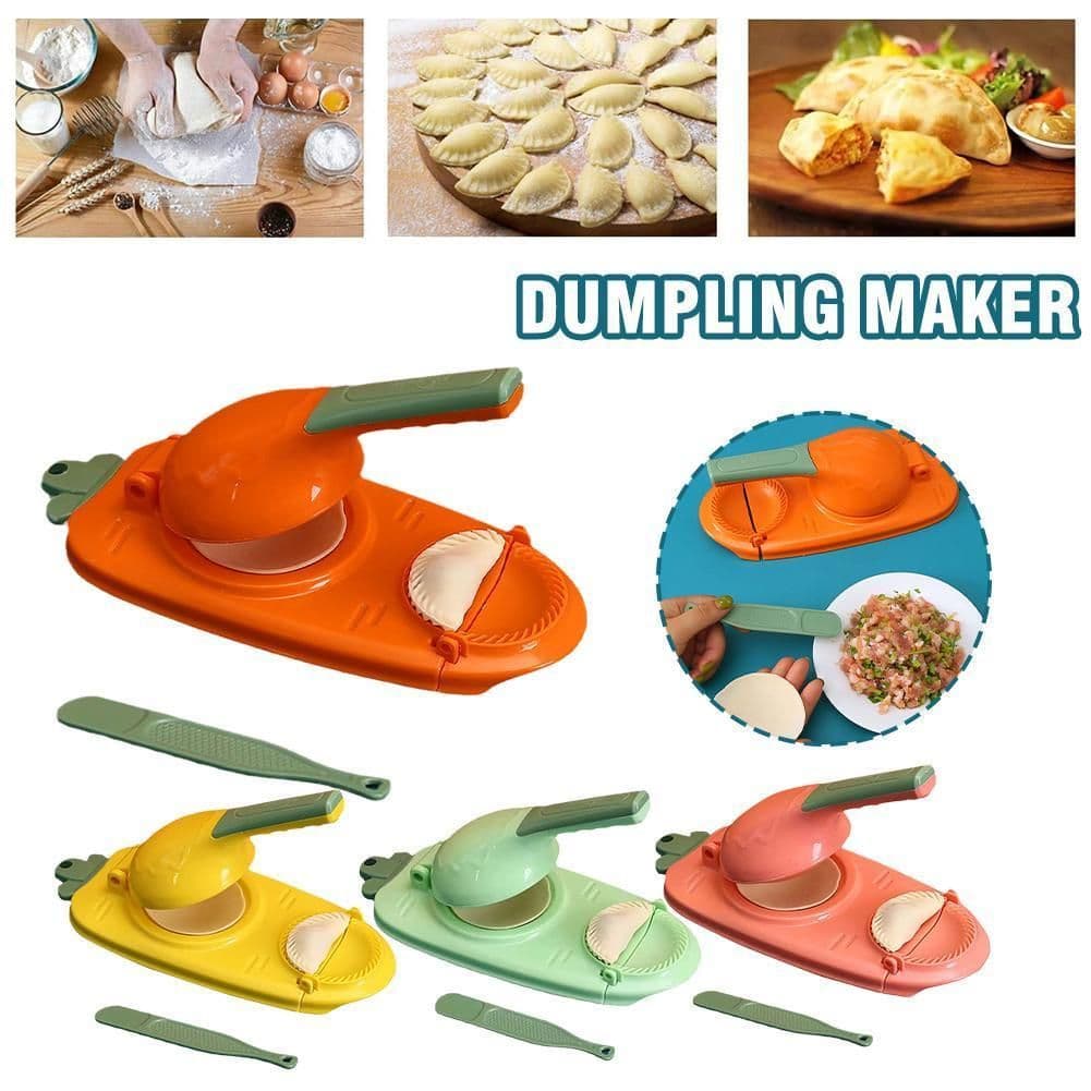 image-New 2 In 1 Kitchen Dumpling Making Tool Baking Pastry Manual Artifact For Pressing Dumpling Skin Wrapper Mould Dough Press Maker