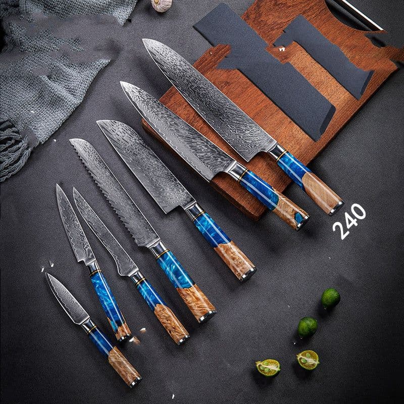 image-Damascus Restaurant Commercial Professional Kitchen Knife Set