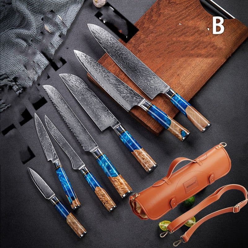 image-Damascus Restaurant Commercial Professional Kitchen Knife Set