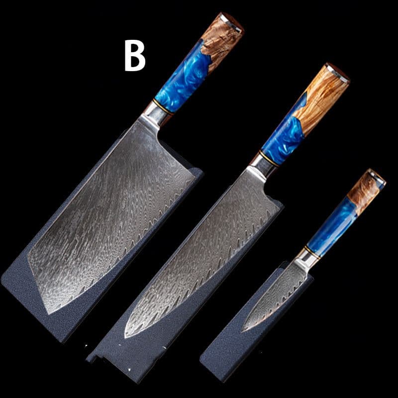 image-Damascus Restaurant Commercial Professional Kitchen Knife Set