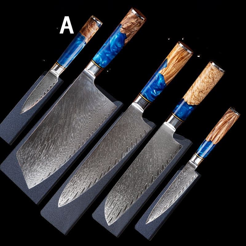 image-Damascus Restaurant Commercial Professional Kitchen Knife Set
