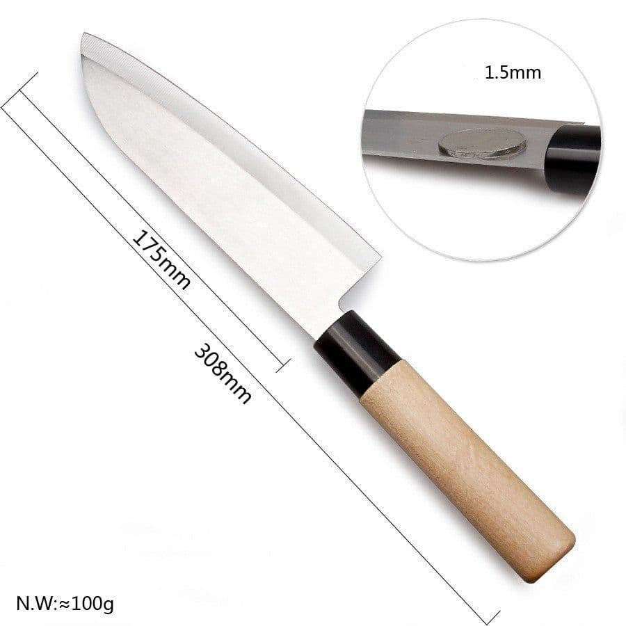image-Japanese Style Chef's Knife Kitchen Knife Salmon Raw Knife Willow Blade Sashimi Knife
