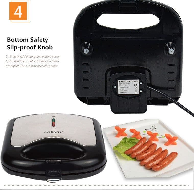 image-Home Hot Dog Roast Sausage Frying Machine Kitchen Gadgets