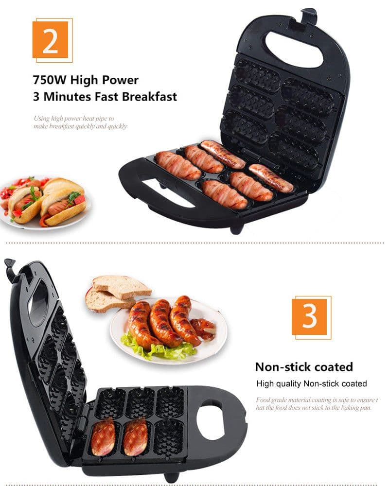 image-Home Hot Dog Roast Sausage Frying Machine Kitchen Gadgets