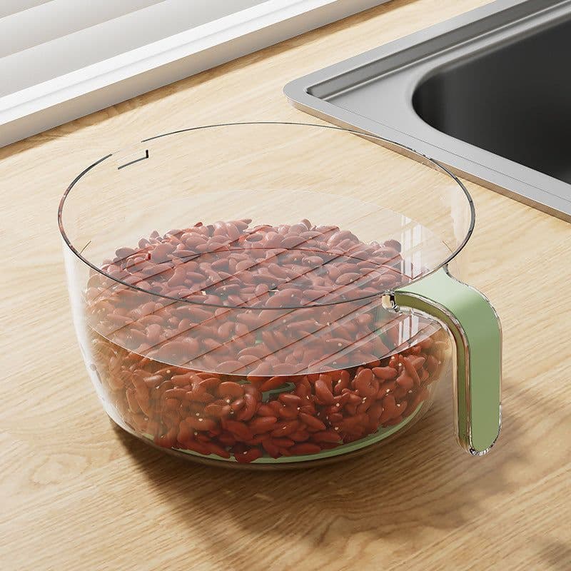 image-Multifunctional Drainage Basin For Domestic Kitchen Rice Fruit Washing Basket Vegetable Basket Wash Multi Function Kitchen Gadgets