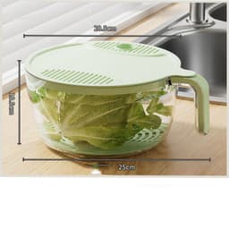 image-Multifunctional Drainage Basin For Domestic Kitchen Rice Fruit Washing Basket Vegetable Basket Wash Multi Function Kitchen Gadgets