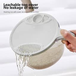 image-Multifunctional Drainage Basin For Domestic Kitchen Rice Fruit Washing Basket Vegetable Basket Wash Multi Function Kitchen Gadgets