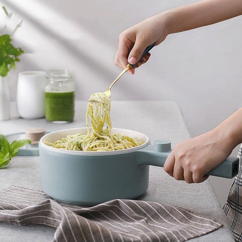 image-Multi-function Pot Household Rice Cooker Electric Cooking Pot Dormitory Noodle Pot Mini Hot Portable Pot