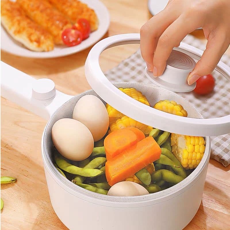image-Multi-function Pot Household Rice Cooker Electric Cooking Pot Dormitory Noodle Pot Mini Hot Portable Pot