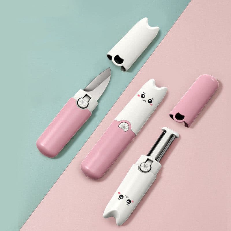 image-Fruit Knife Ceramic Knife Fruit Knife Folding Knife Portable Mini Household Peeler For Household Use