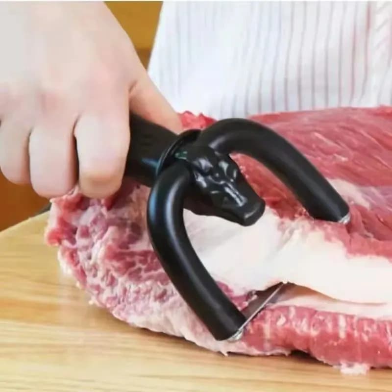 image-New Meat Fat Trimmer Beef Pork Handheld Slicer Clean Beef Slicer Fat Cuisine Barbecue Tools Cooking Tools Kitchen Gadgets