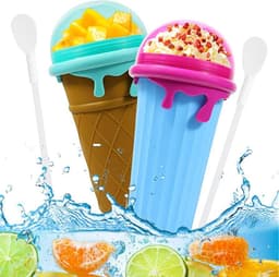 image-500ml Large Capacity Slushy Cup Summer Squeeze Homemade Juice Water Bottle Quick-Frozen Smoothie Sand Cup Pinch Fast Cooling Magic Ice Cream Slushy Maker Beker Kitchen Gadgets