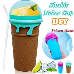 image-500ml Large Capacity Slushy Cup Summer Squeeze Homemade Juice Water Bottle Quick-Frozen Smoothie Sand Cup Pinch Fast Cooling Magic Ice Cream Slushy Maker Beker Kitchen Gadgets