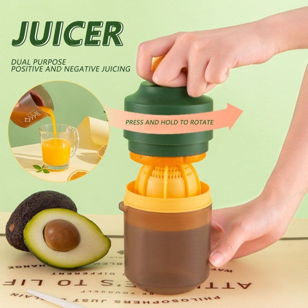 image-Mini Portable Manual Juicer Citrus Juicer Manual Lemon Squeezer Lime Orange Juicer Homemade DIY Fruit Orange Separating Juicer Fruit Separator Not Splash Semi-Transparent Non-electric Lemon Squeezer
