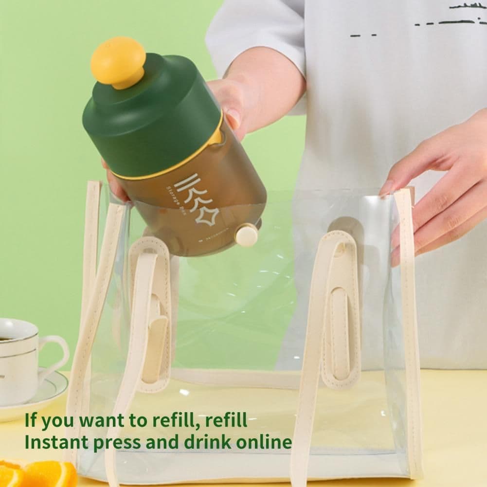 image-Mini Portable Manual Juicer Citrus Juicer Manual Lemon Squeezer Lime Orange Juicer Homemade DIY Fruit Orange Separating Juicer Fruit Separator Not Splash Semi-Transparent Non-electric Lemon Squeezer
