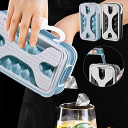 image-2in1 Portable Silicone Ice Ball Mold Ice Maker Water Bottle Ice Cube Mould Bottle Creative Ice Ball Diamond Curling Summer Kitchen Gadgets