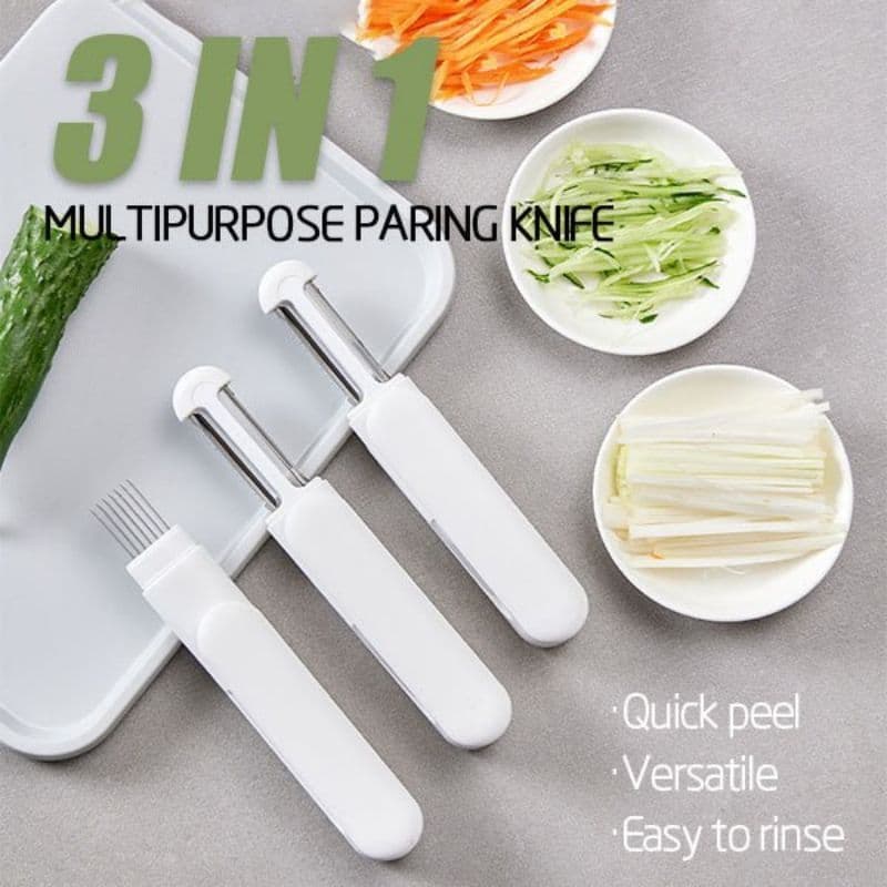 image-360 Rotating Stainless Steel Peeler 3 In 1 Multifunctional Rotary Paring Knife And Grater Kitchen Gadgets Multifunctional Paring Knife Stainless Steel Paring Knife For Peeling Shredding