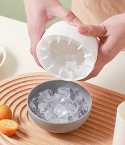 image-Ice Block Mold Silicone Mushroom Ice Cup Frozen Refrigerator Ice Grid Box Durable Easy Demould Bucket Homemade Crushed Ice Maker Ktichen Gadgets