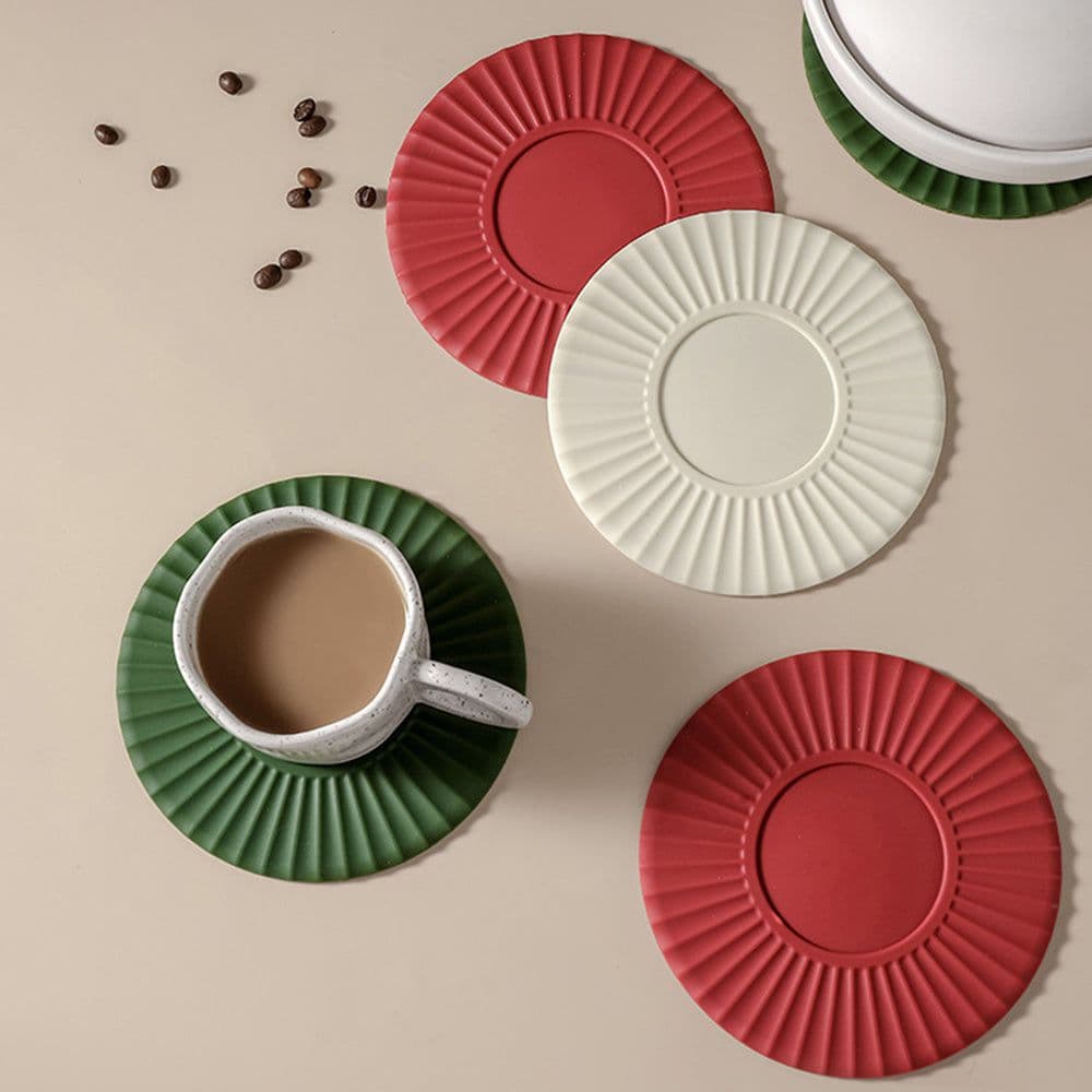 image-Non-slip Silicone Dining Table Placemat Kitchen Accessories Mat Cup Bar Drink Coffee Mug Pads, Heat Insulation Coasters, Drink Cup Mat For Bar Kitchen And Patio Tabletop