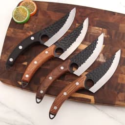 image-Stainless Steel Hand Hammered Tone Boning Knife Household Kitchen
