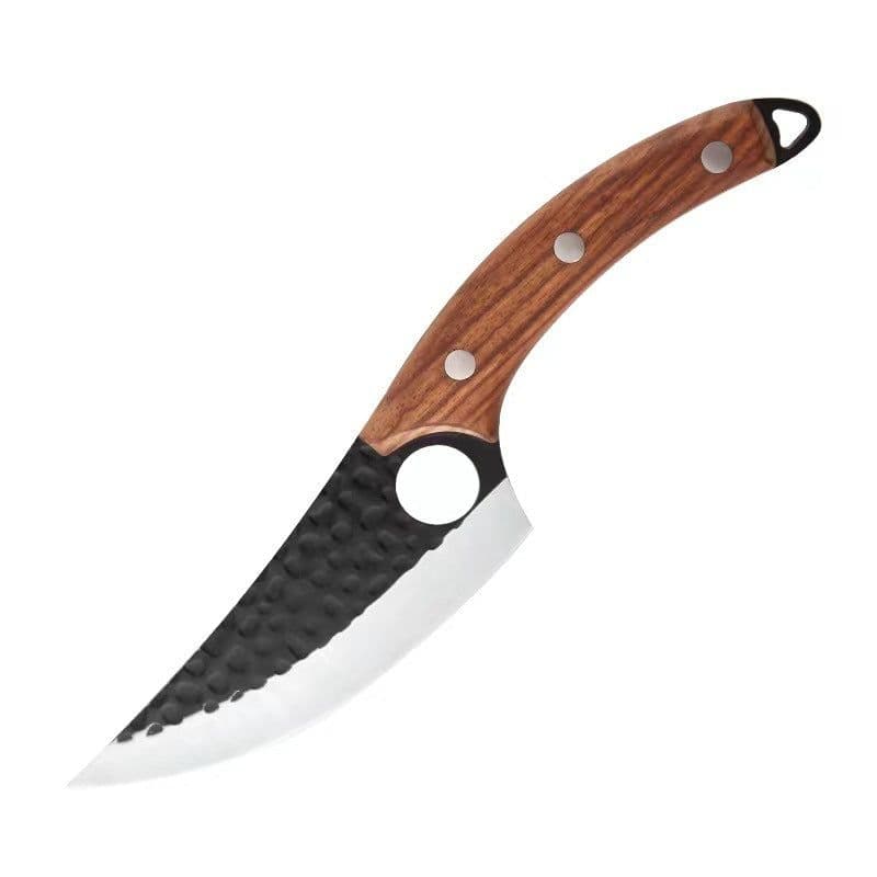 image-Stainless Steel Hand Hammered Tone Boning Knife Household Kitchen