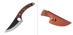 image-Stainless Steel Hand Hammered Tone Boning Knife Household Kitchen