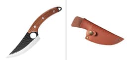 image-Stainless Steel Hand Hammered Tone Boning Knife Household Kitchen