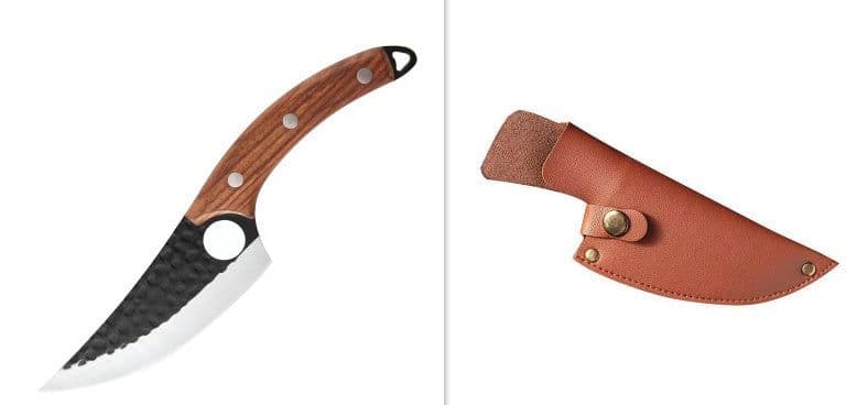 image-Stainless Steel Hand Hammered Tone Boning Knife Household Kitchen
