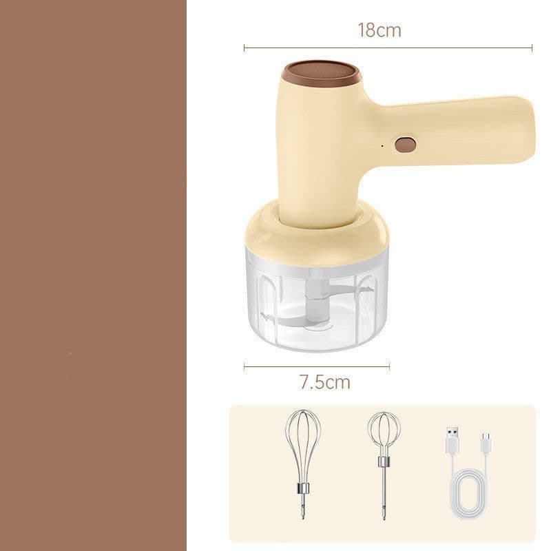 image-2 In 1 Electric Garlic Chopper USB Rechargeable Vegetable Chili Meat Ginger Masher Handheld Multipurpose Kitchen Gadgets
