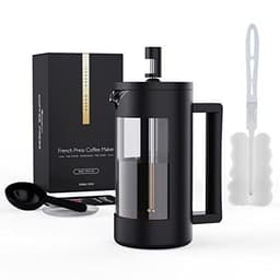 image-French Press Coffee Maker, Camping Plastic Glass French Coffee Press, Medium Size Tea And Frothed Milk Press,100 Percent BPA Free Prensa Francesa, Rust-Free And Dishwasher Safe,12 Oz & 21 Oz