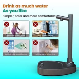 image-Added Extension Tupe Water Dispenser Automatic Water Bottle Desktop Rechargeable Water Dispenser With Stand