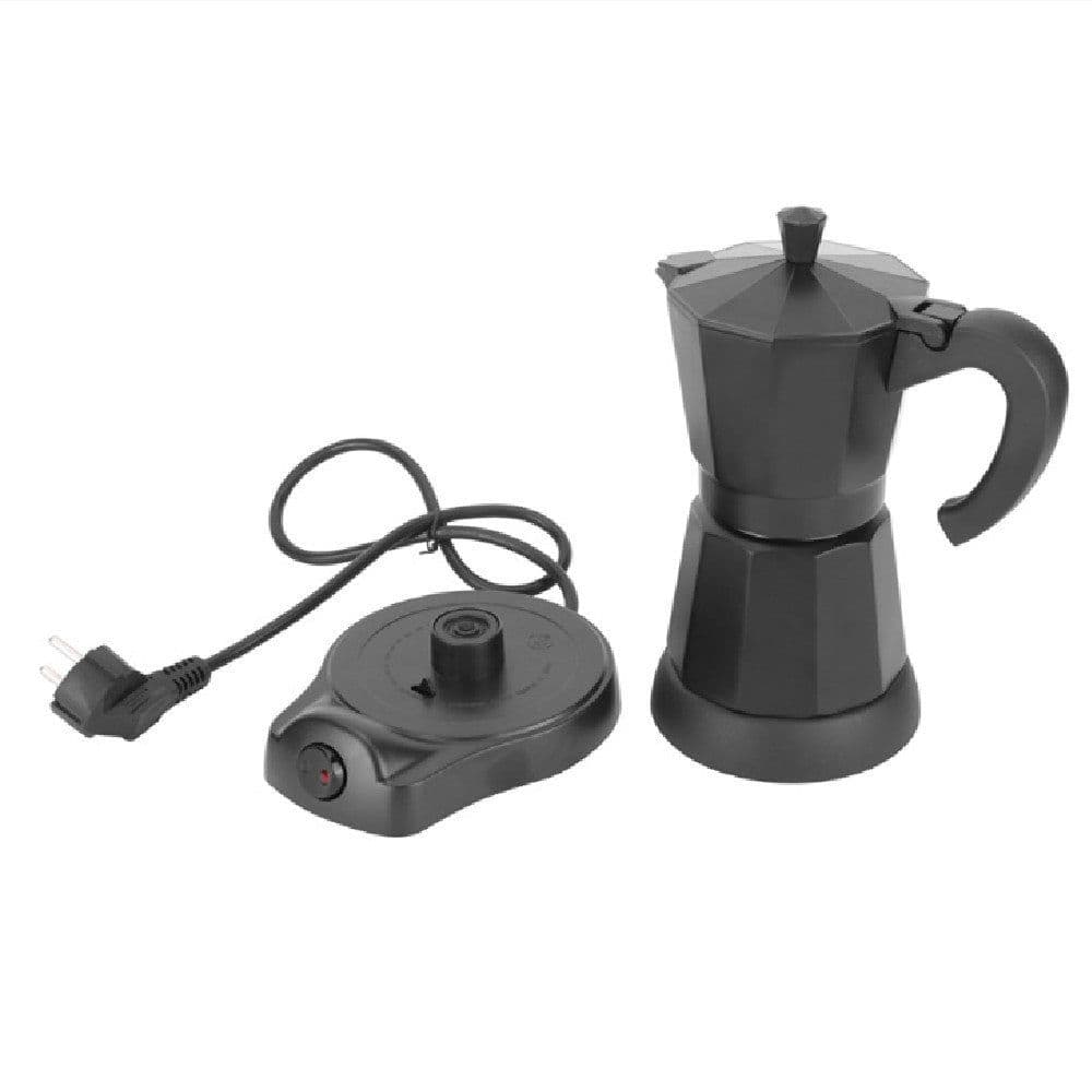 image-Aluminum Electric Heating Moka Pot Italian European Plug Coffee Making Machine