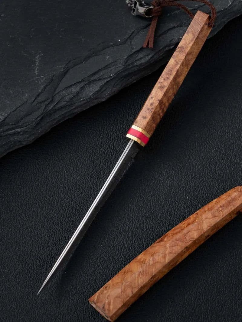 image-New Damascus Steel Knife Handle Meat Knife