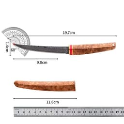 image-New Damascus Steel Knife Handle Meat Knife