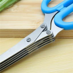 image-Kitchen Crushing Chopped Green Onion Multi-functional Stainless Steel Five-layer Crushing Scissors