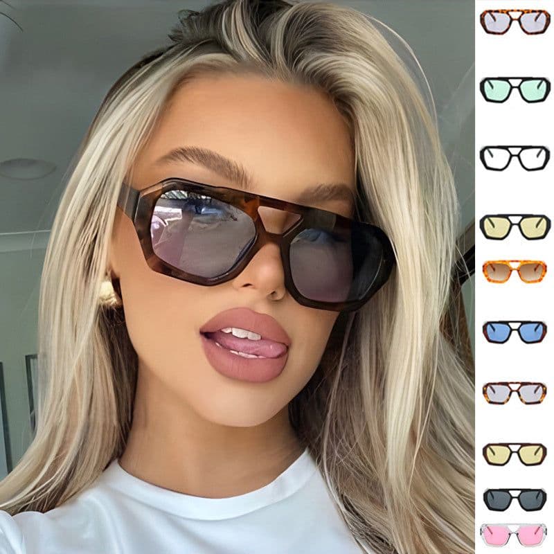 image-Ins Big Frame Leopard Sunglasses Summer Sunshade Beach Vacation Glasses