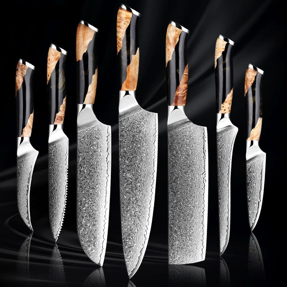 image-Damascus Steel Chef Knife Kitchen Professional Knives