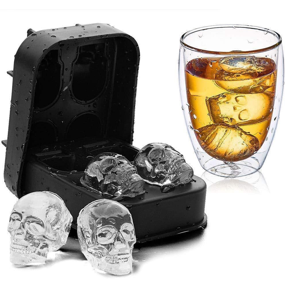 image-Skull Ice Tray Mold Silicone Ice Box Ice Cube Mold Bar DIY Mold Kitchen Bar Ice Making Tools Ice Cream Ice Cube Molds